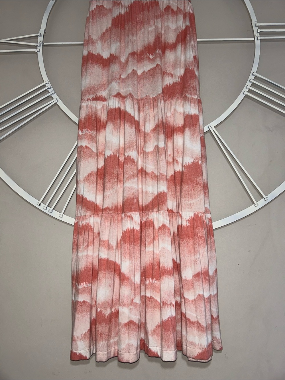 Soma Weekend Pink White Tie-Dye Sleeveless Maxi Dress - Picture 6 of 10